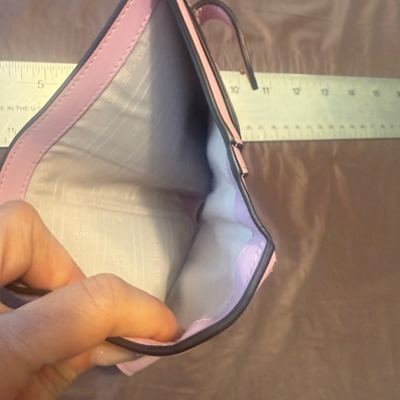 kate spade Hudson Small Pink Pebbled Leather Snap Wallet with Gold Logo - Picture 8 of 8